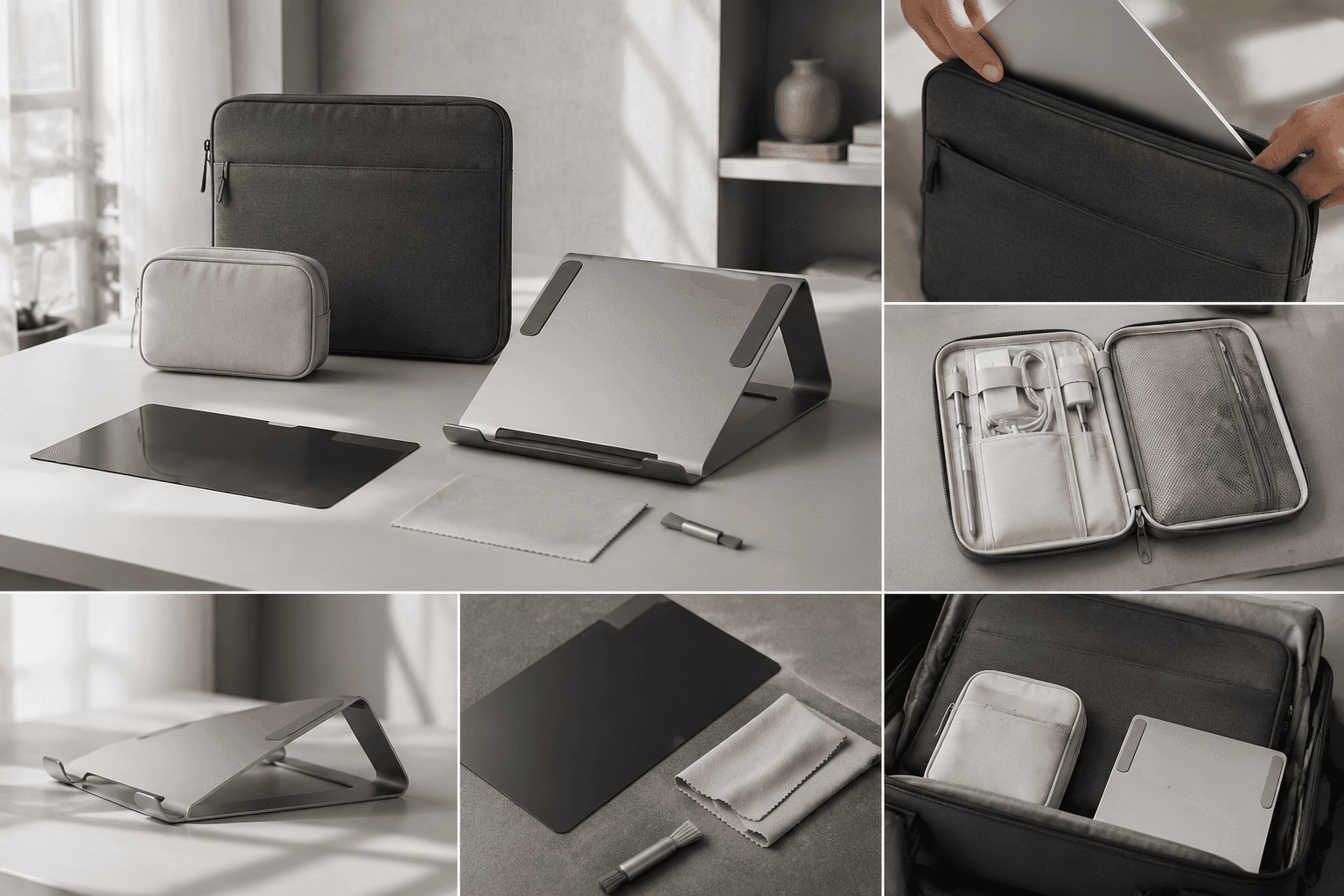 Work-Anywhere Complete Set in graphite and silver finish